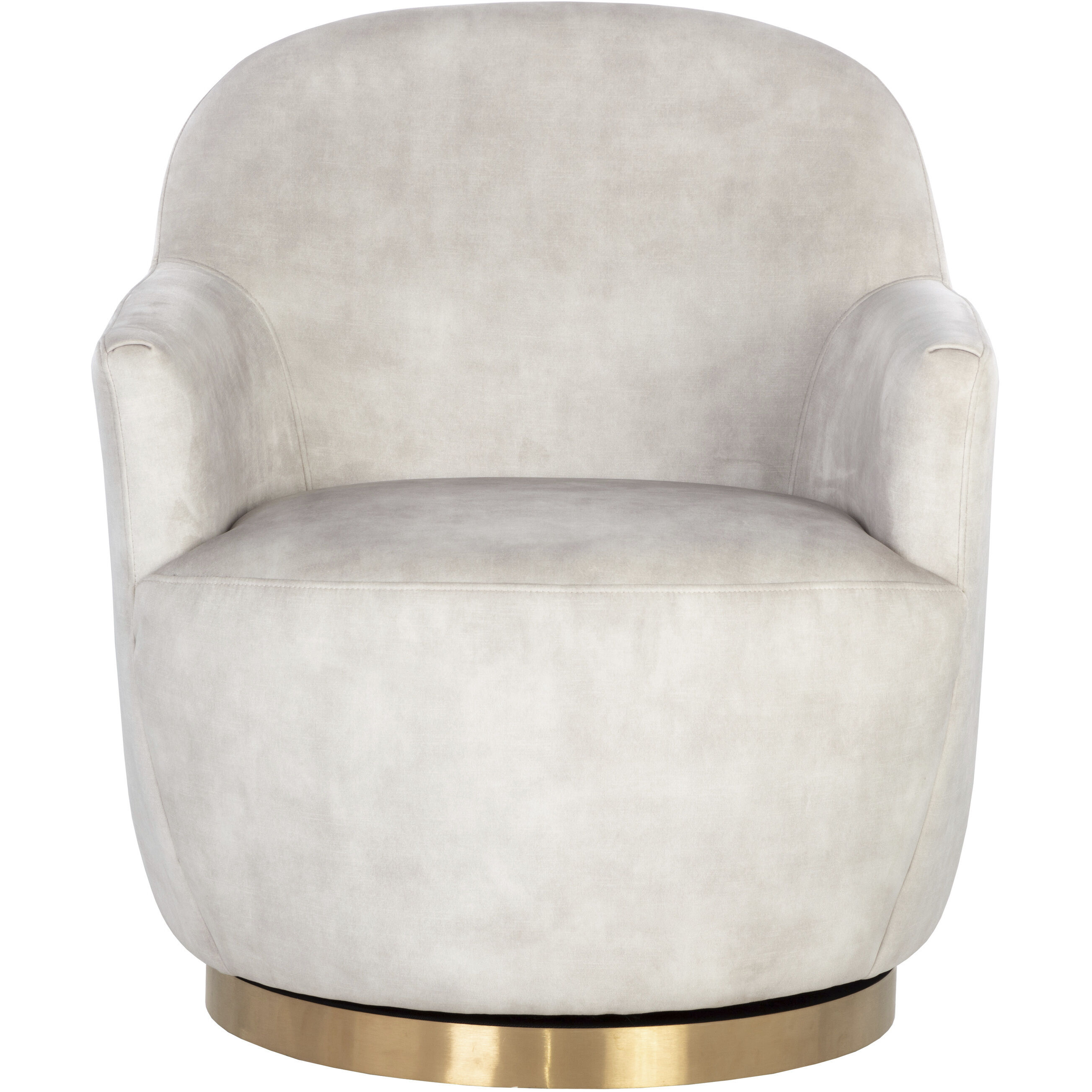 Casey Nono Cream Swivel Lounge Chair, Swivel